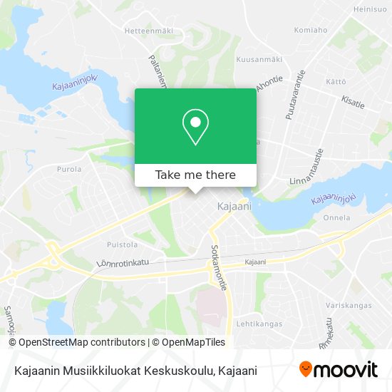 Kajaanin Musiikkiluokat Keskuskoulu map
