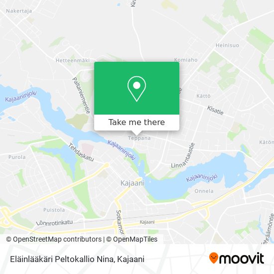 Eläinlääkäri Peltokallio Nina map