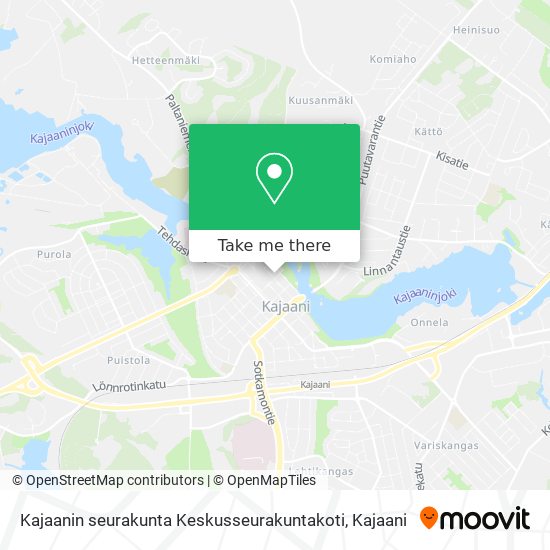 Kajaanin seurakunta Keskusseurakuntakoti map