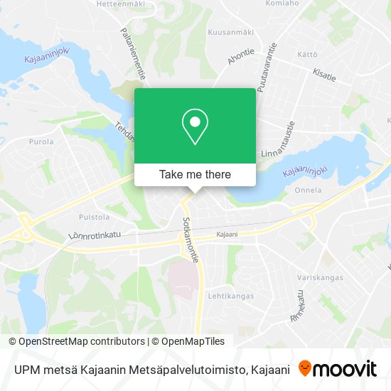 UPM metsä Kajaanin Metsäpalvelutoimisto map