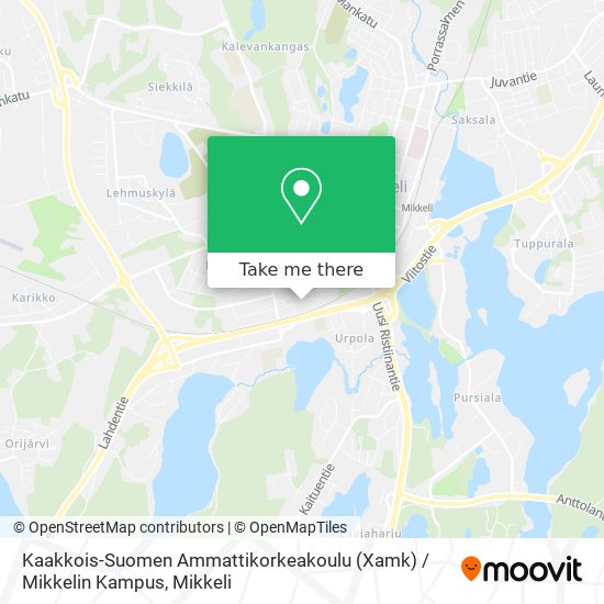 Kaakkois-Suomen Ammattikorkeakoulu (Xamk) / Mikkelin Kampus map