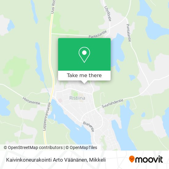 Kaivinkoneurakointi Arto Väänänen map