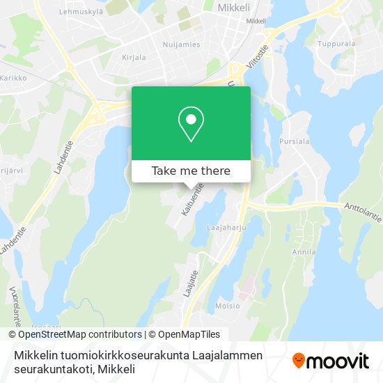 Mikkelin tuomiokirkkoseurakunta Laajalammen seurakuntakoti map