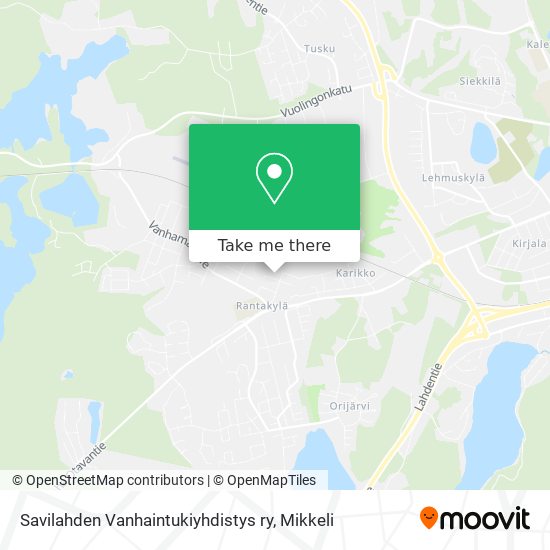 Savilahden Vanhaintukiyhdistys ry map