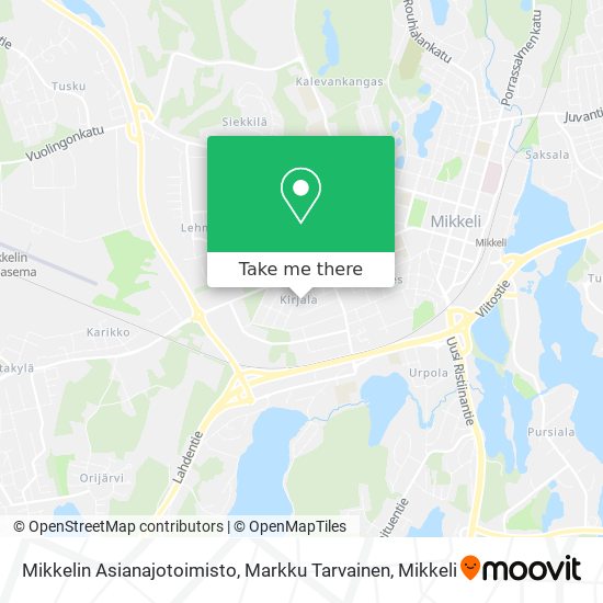 Mikkelin Asianajotoimisto, Markku Tarvainen map