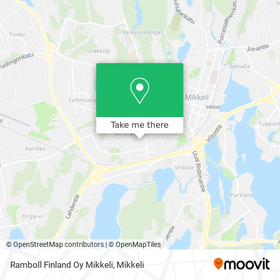 Ramboll Finland Oy Mikkeli map