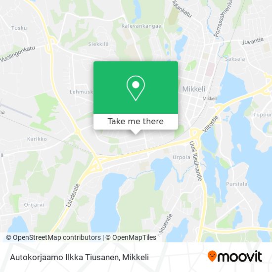 Autokorjaamo Ilkka Tiusanen map