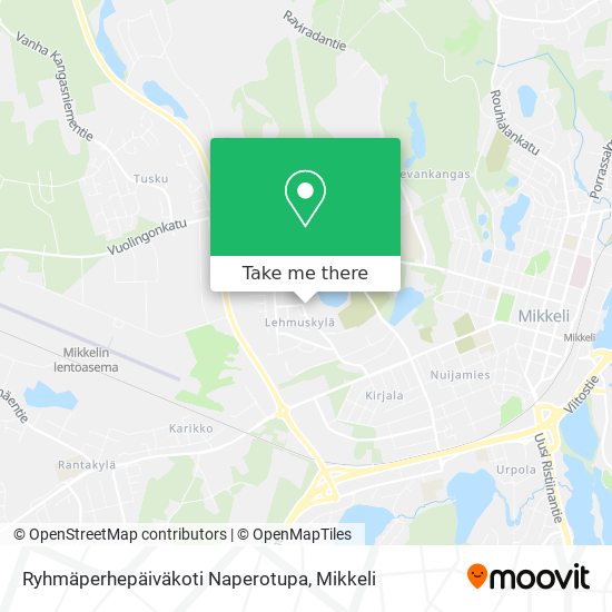 Ryhmäperhepäiväkoti Naperotupa map