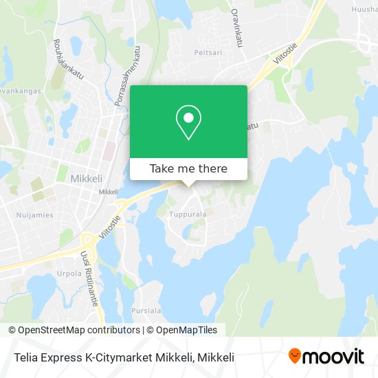 Telia Express K-Citymarket Mikkeli map