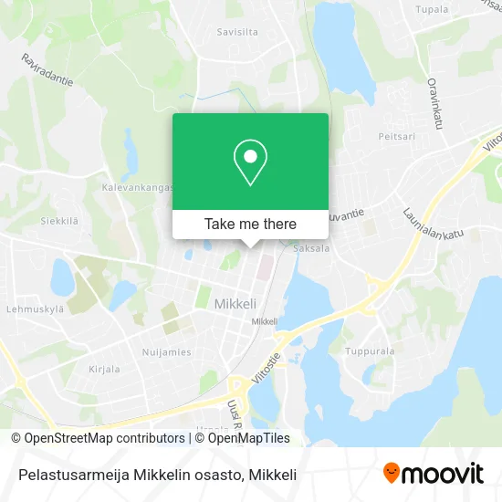 Pelastusarmeija Mikkelin osasto map