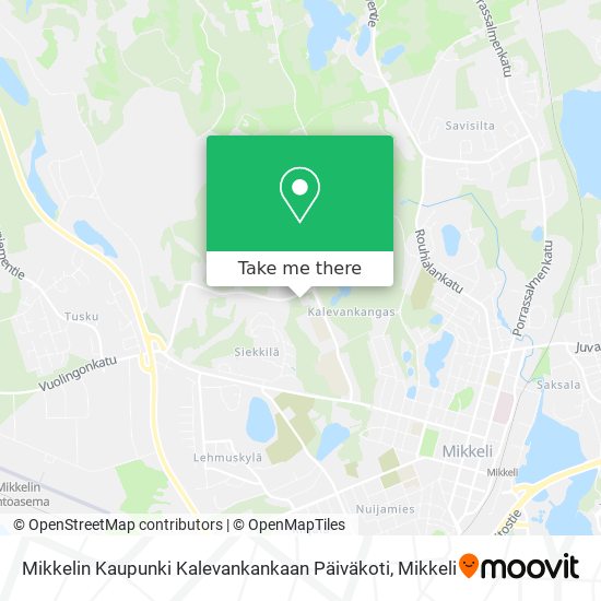 Mikkelin Kaupunki Kalevankankaan Päiväkoti map