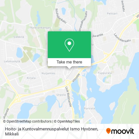 Hoito- ja Kuntovalmennuspalvelut Ismo Hyvönen map