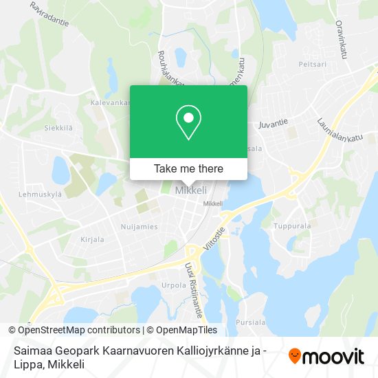 Saimaa Geopark Kaarnavuoren Kalliojyrkänne ja -Lippa map