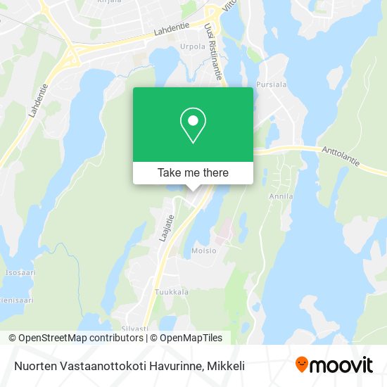 Nuorten Vastaanottokoti Havurinne map