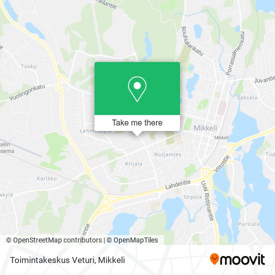 Toimintakeskus Veturi map