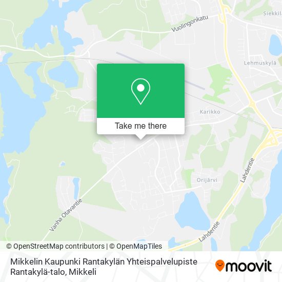 Mikkelin Kaupunki Rantakylän Yhteispalvelupiste Rantakylä-talo map