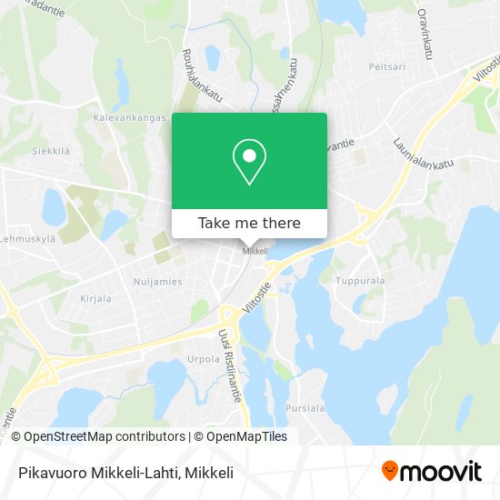 Pikavuoro Mikkeli-Lahti map