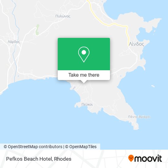 Pefkos Beach Hotel map