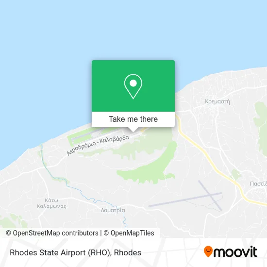 Rhodes State Airport (RHO) map