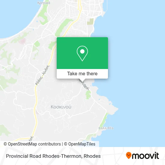 Provincial Road Rhodes-Thermon map