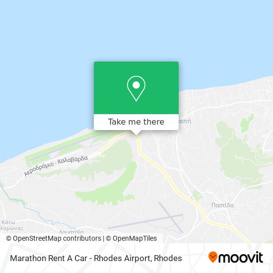 Marathon Rent A Car - Rhodes Airport map