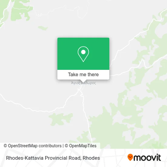 Rhodes-Kattavia Provincial Road map