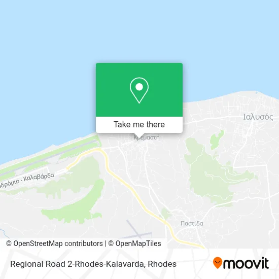 Regional Road 2-Rhodes-Kalavarda map