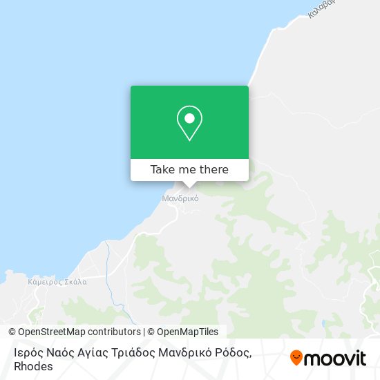 Ιερός Ναός Αγίας Τριάδος Μανδρικό Ρόδος map