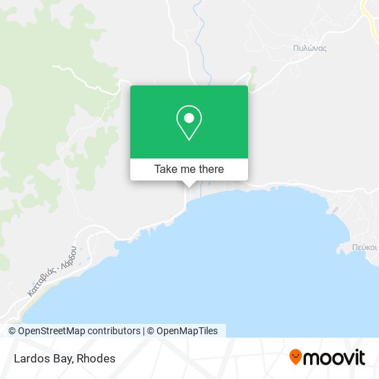 Lardos Bay map