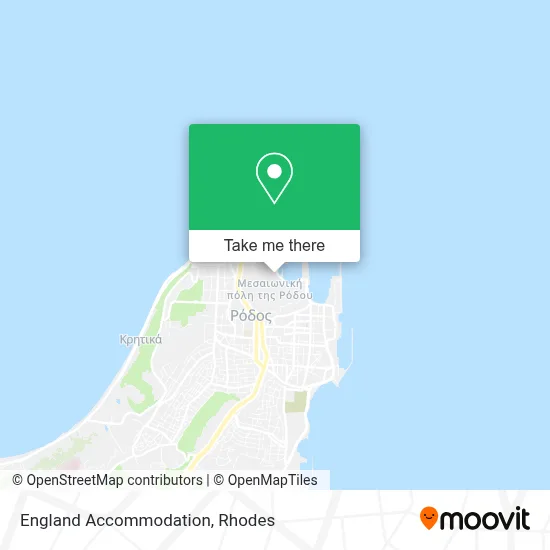 England Accommodation map
