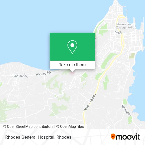 Rhodes General Hospital map