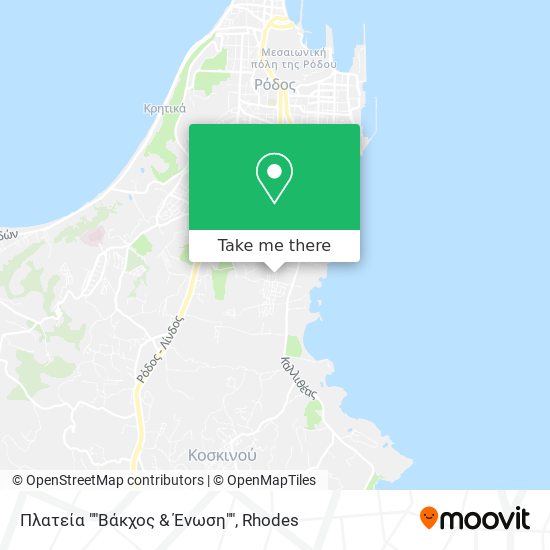 Πλατεία ""Βάκχος & Ένωση"" map