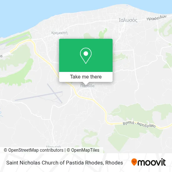 Saint Nicholas Church of Pastida Rhodes map
