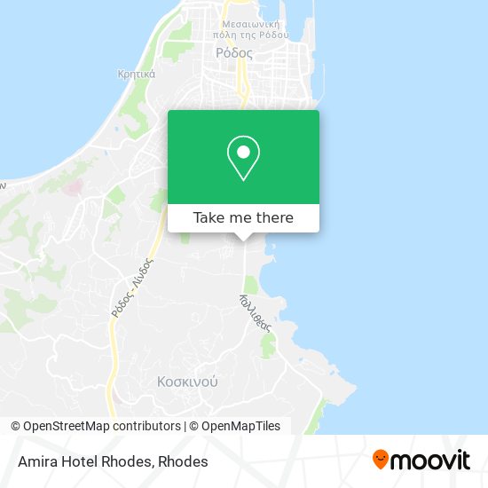 Amira Hotel Rhodes map