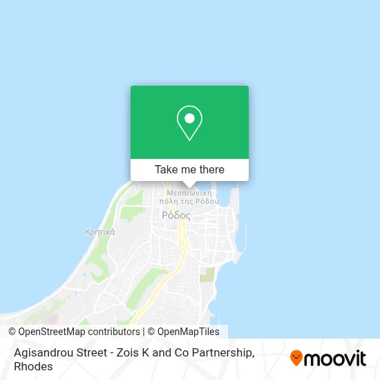 Agisandrou Street - Zois K and Co Partnership map