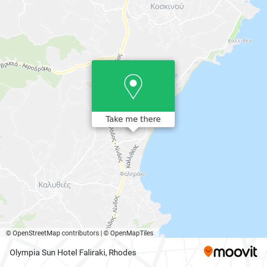 Olympia Sun Hotel Faliraki map