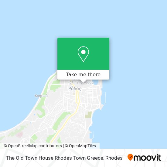 The Old Town House Rhodes Town Greece map