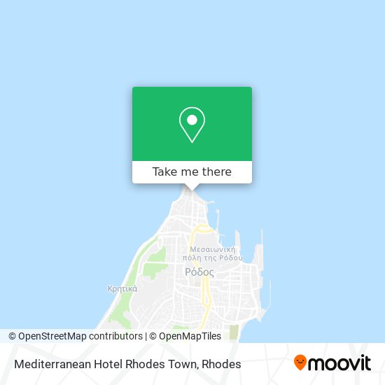 Mediterranean Hotel Rhodes Town map