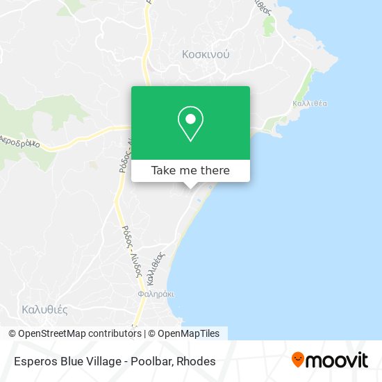 Esperos Blue Village - Poolbar map