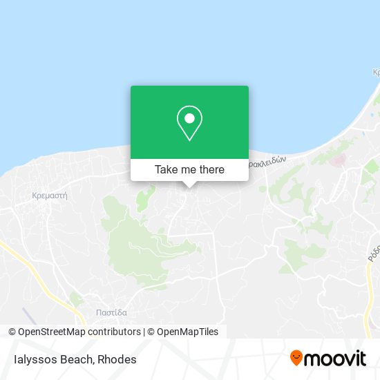 Ialyssos Beach map