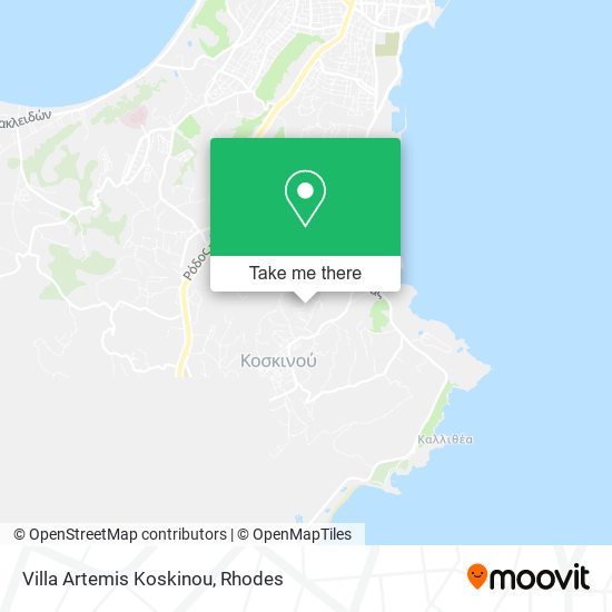 Villa Artemis Koskinou map