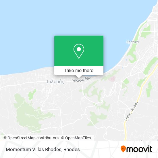 Momentum Villas Rhodes map