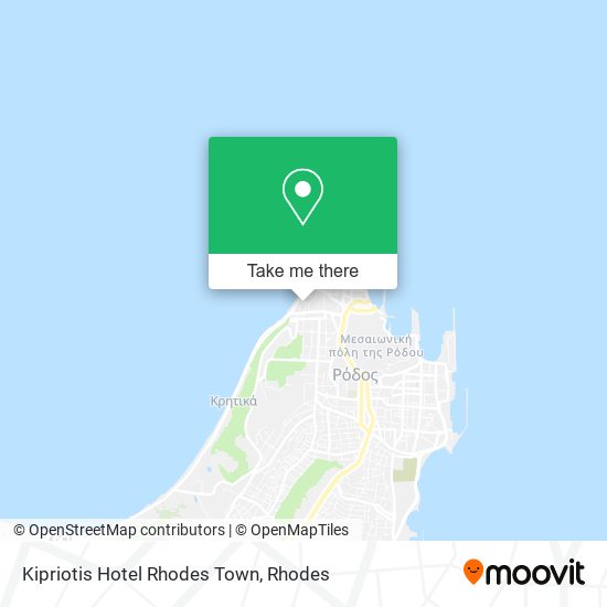 Kipriotis Hotel Rhodes Town map