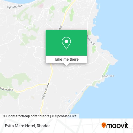 Evita Mare Hotel map