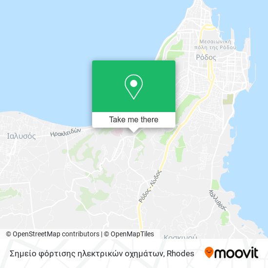 Σημείο φόρτισης ηλεκτρικών οχημάτων map