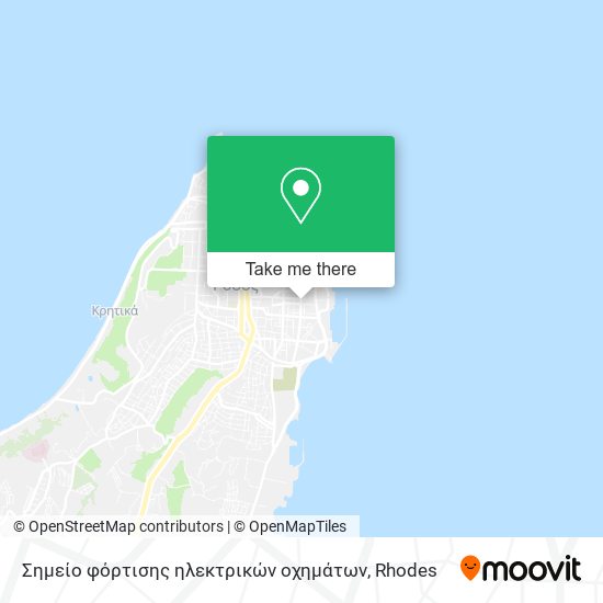 Σημείο φόρτισης ηλεκτρικών οχημάτων map