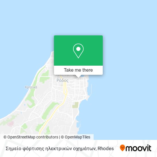 Σημείο φόρτισης ηλεκτρικών οχημάτων map