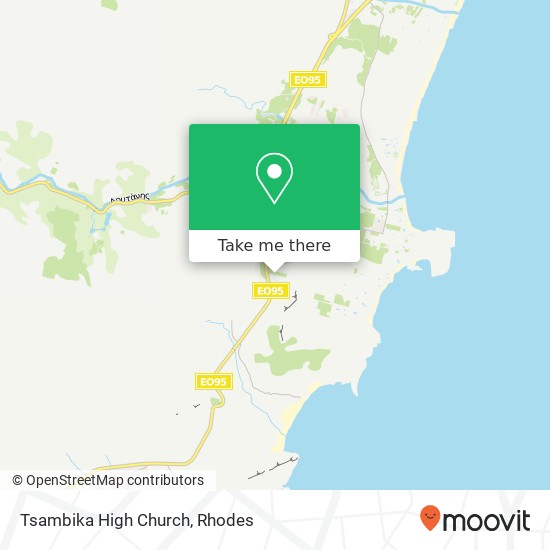 Tsambika High Church map