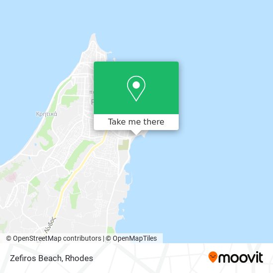 Zefiros Beach map