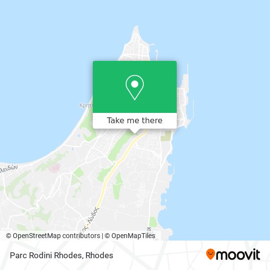 Parc Rodini Rhodes map